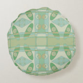 Bohemian Chintz New Green Olive ラウンドクッション (裏面)