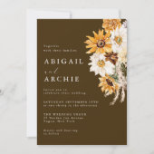 Bohemian Chocolate & Sunshine Wedding 招待状 (正面)