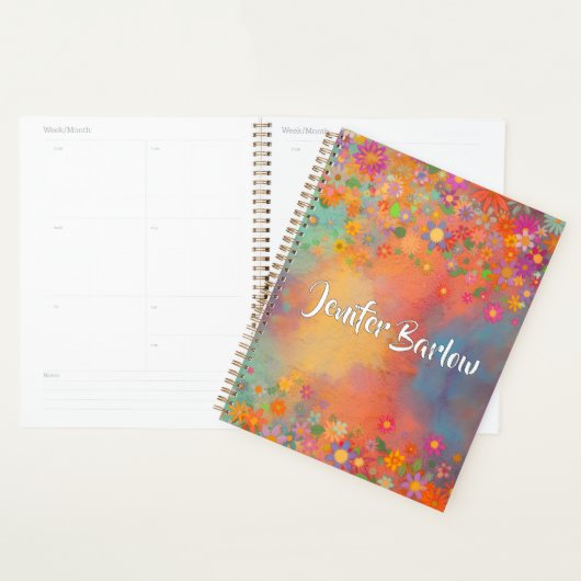 Bohemian colourful floral whimsical Planner プランナー手帳 (ディスプレー)