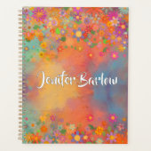 Bohemian colourful floral whimsical Planner プランナー手帳 (正面)
