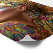 Bohemian Cosmic Goddess Art Print| Magic Woman  ポスター (角)