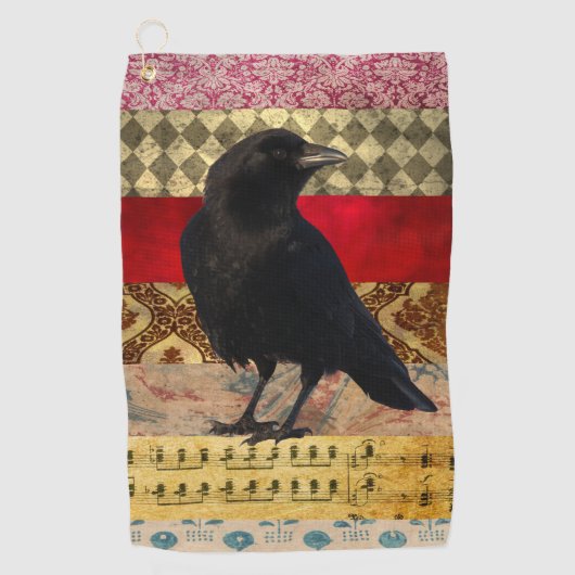 Bohemian Crow Golf Towel ゴルフタオル (正面)