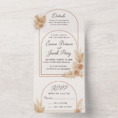 Bohemian Elegance All-In-One Wedding Invitation オールインワン招待状 (内側)