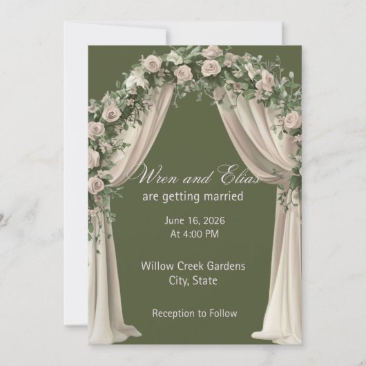 Bohemian Elegance Wedding Collection  招待状 (正面)