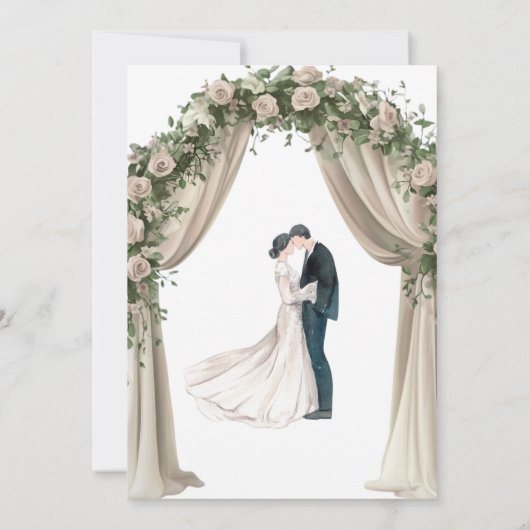 Bohemian Elegance Wedding Invitation  招待状 (裏面)