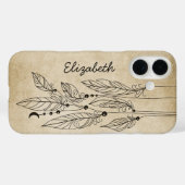 Bohemian Feathers Drawing Vintage Background Case-Mate iPhoneケース (裏面 (横))