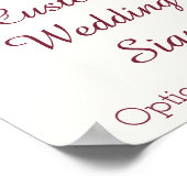 Bohemian Floral Cards & Gifts Custom Wedding Sign ポスター (角)