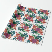 Bohemian Folk Art Floral Pattern Wrapping Paper ラッピングペーパー (アンロールド)