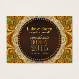 Bohemian Groove Swirls Save the Date Announce Card