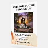 Bohemian Lace Dream Pattern Wedding アクリルサイン (傾斜)