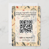 Bohemian Lace Dream Pattern Wedding 招待状 (裏面)