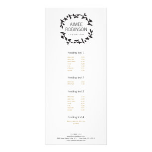 BOHEMIAN LEAFリースロゴ（白黒） ラックカード