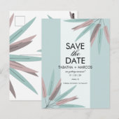 BOHEMIAN LEAF TRIBAL日付を保存 ポストカード (正面/裏面)