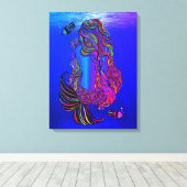 Bohemian Mermaid Canvas Wall Art キャンバスプリント (インサイチュ (ウッドフロア))