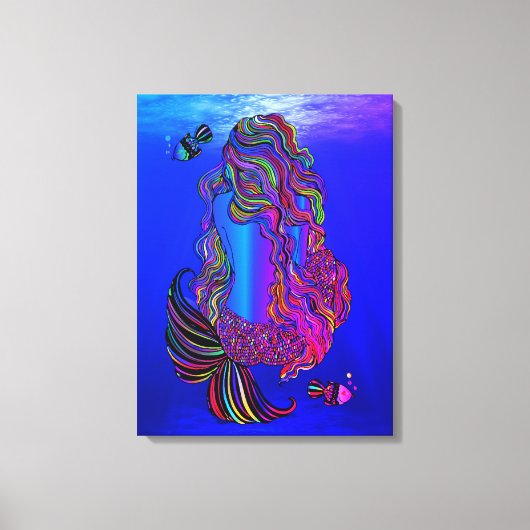 Bohemian Mermaid Canvas Wall Art キャンバスプリント (正面)