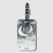 Bohemian Moon and Stars ラゲッジタグ (正面縦)