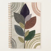 Bohemian Neutral Brown & Green Floral Design 🌿🤎 プランナー手帳 (正面)