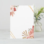 Bohemian Ornamental Florals Rose Invitation  招待状 (スタンド正面)