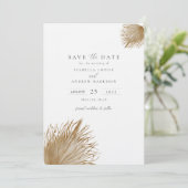 Bohemian Pampas Grassの写真デートを保存 招待状 (スタンド正面)
