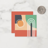 Bohemian retro colors rainbow artwork ノートカード (正面/裏面インサイチュ)