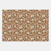 Bohemian romantic floral wedding shower ラッピングペーパーシート (正面)