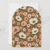 Bohemian romantic painted floral garden wedding 招待状 (裏面)