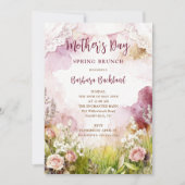 Bohemian Rustic Springtime Floral Mothers Day 招待状 (正面)