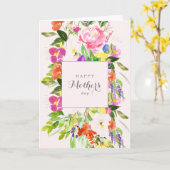 Bohemian Spring Floral Mother's Day Card カード (黄色い花)