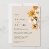 Bohemian Sunflower Wedding 招待状 (正面)