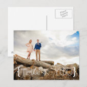 Bohemian Tribal Thank You Photo ポストカード (正面/裏面)