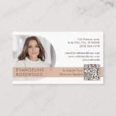 Bohemian Watercolor Floral Skincare Esthetician 名刺 (裏面)