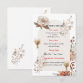 Bohemian Wedding Information Card エンクロージャーカード (正面/裏面)