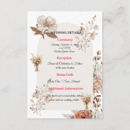 Bohemian Wedding Information Card エンクロージャーカード