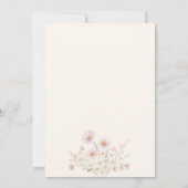 Bohemian Whimsical  Wildflowers  Wedding 招待状 (裏面)