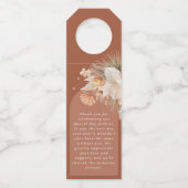 Bohenian boho rust terracotta結婚の感謝してい君 ボトルネックタグ (裏面)