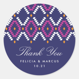 Bohoありがとうステッカー、ありがとうラベル、お願い ラウンドシール