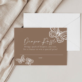 Bohoおむつラッフルベビシャワーカード ノートカード