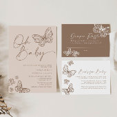 Bohoおむつラッフルベビシャワーカード ノートカード