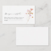 Bohoおむつラッフル赤ちゃんシャワーエンクロージャカード エンクロージャーカード (正面/裏面)