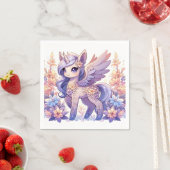 Bohoおもしろいユニコーンベイビーシャワー スタンダードカクテルナプキン (インサイチュ)