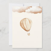 Bohoかわいいウサギ赤ちゃんシャワー 招待状 (裏面)