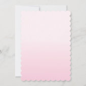 Bohoかわいいピンクの水の色ベビーガールベビーシャワー 招待状 (裏面)