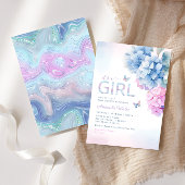 Bohoかわいいフローラ蝶それが女の子の赤ちゃんシャワー 招待状