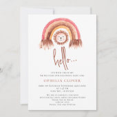 Bohoかわいいライオン虹の誕生のお知らせ 案内状 (正面)