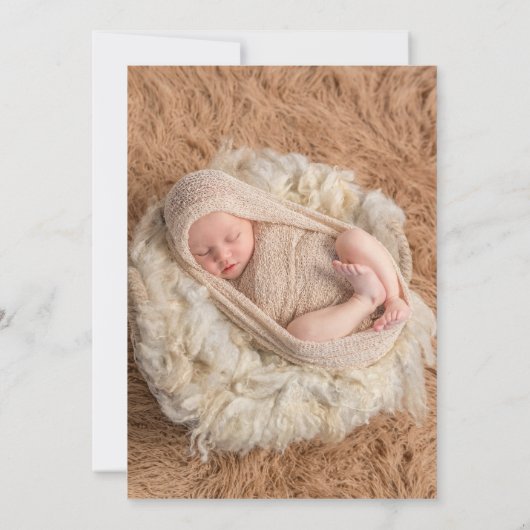 Bohoかわいいライオン虹の誕生のお知らせ 案内状 (裏面)