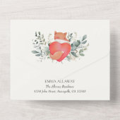 Bohoかわいい動物オールインワンベビーシャワー招待状 オールインワン招待状 (裏面)