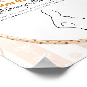 Bohoかわいい小さなパイの方法で赤ちゃんシャワーのサイン ポスター (角)