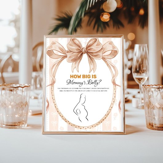 Bohoかわいい小さなパイの方法で赤ちゃんシャワーのサイン ポスター