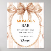 Bohoかわいい小さなパイ赤ちゃんシャワーお気に入りサイン ポスター (正面)