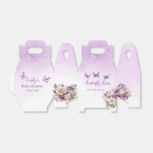 Bohoかわいい水色の紫色の蝶の赤ちゃんシャワー フェイバーボックス (折り畳みなし)